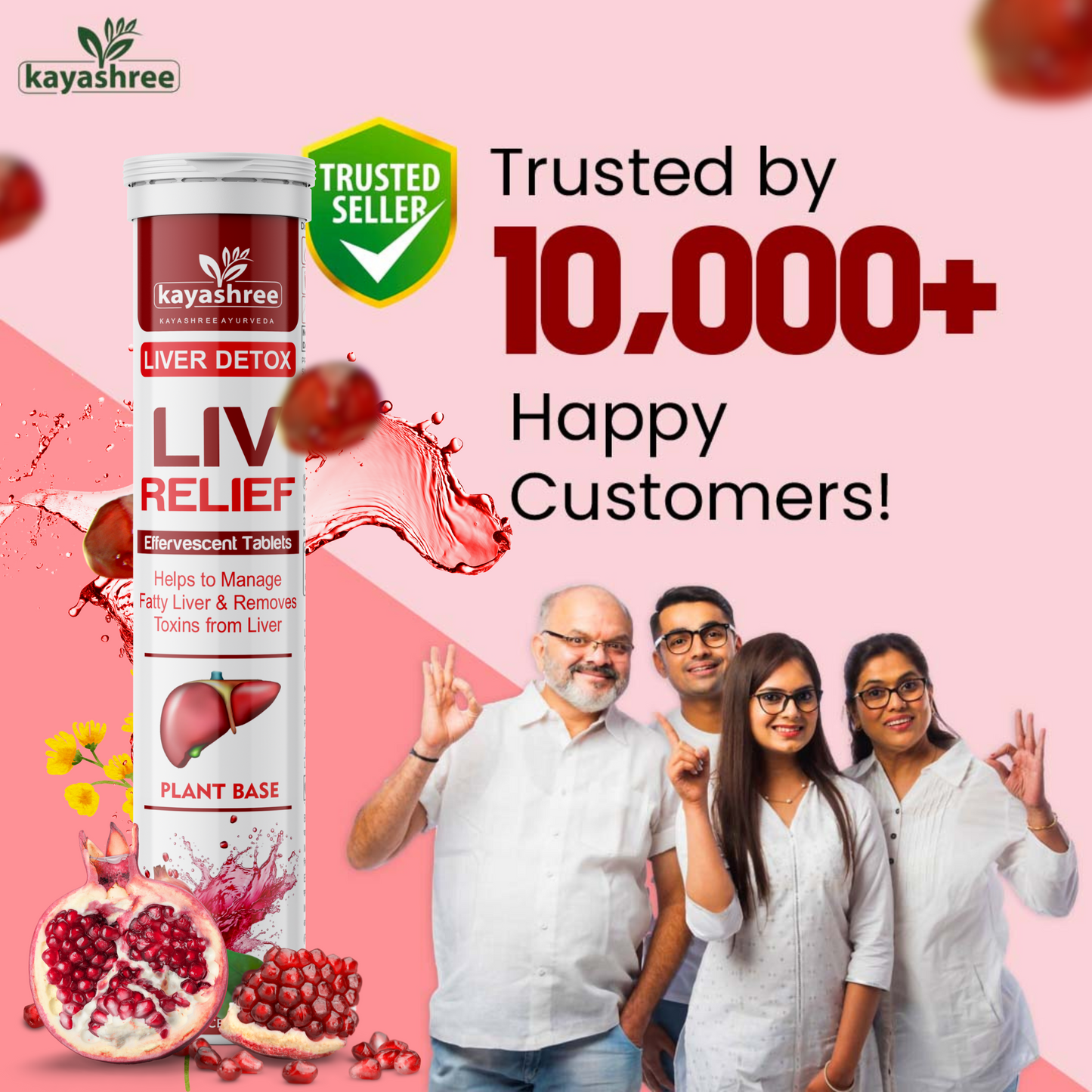 Kayashree Liv Relief Effervescent Tablets (Pack of 20 Tablets)