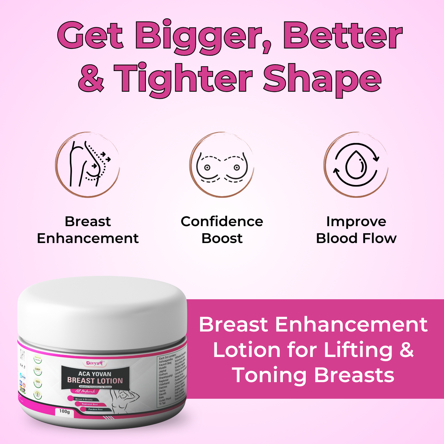 Divyashree Breast Lotion for Lifting & Toning Breasts 100GM