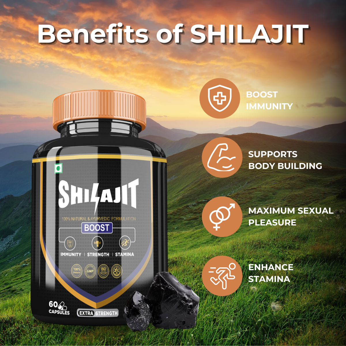 Pure Himalayan Shilajit - Power, Stamina & Energy